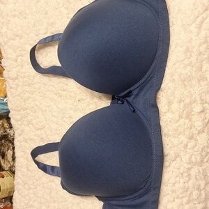 Q women's Sofra solid blue bra size 46DDD